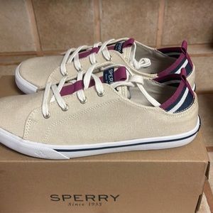 Brand new Sperry shoes cream girls size 6 wide